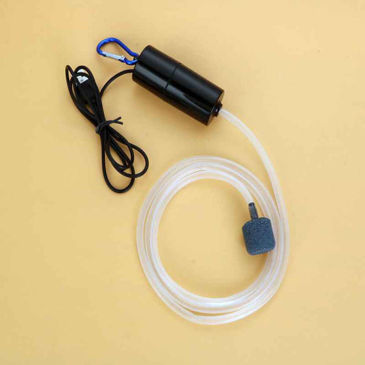Aquarium Fish Tank USB Oxygen Air Pump Mute Energy Saving Supplies Portable Mini Aquatic Terrarium Fish Tank Accessories