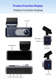 Dual-camera High-definition 4K Car Dashcam With Recording Function