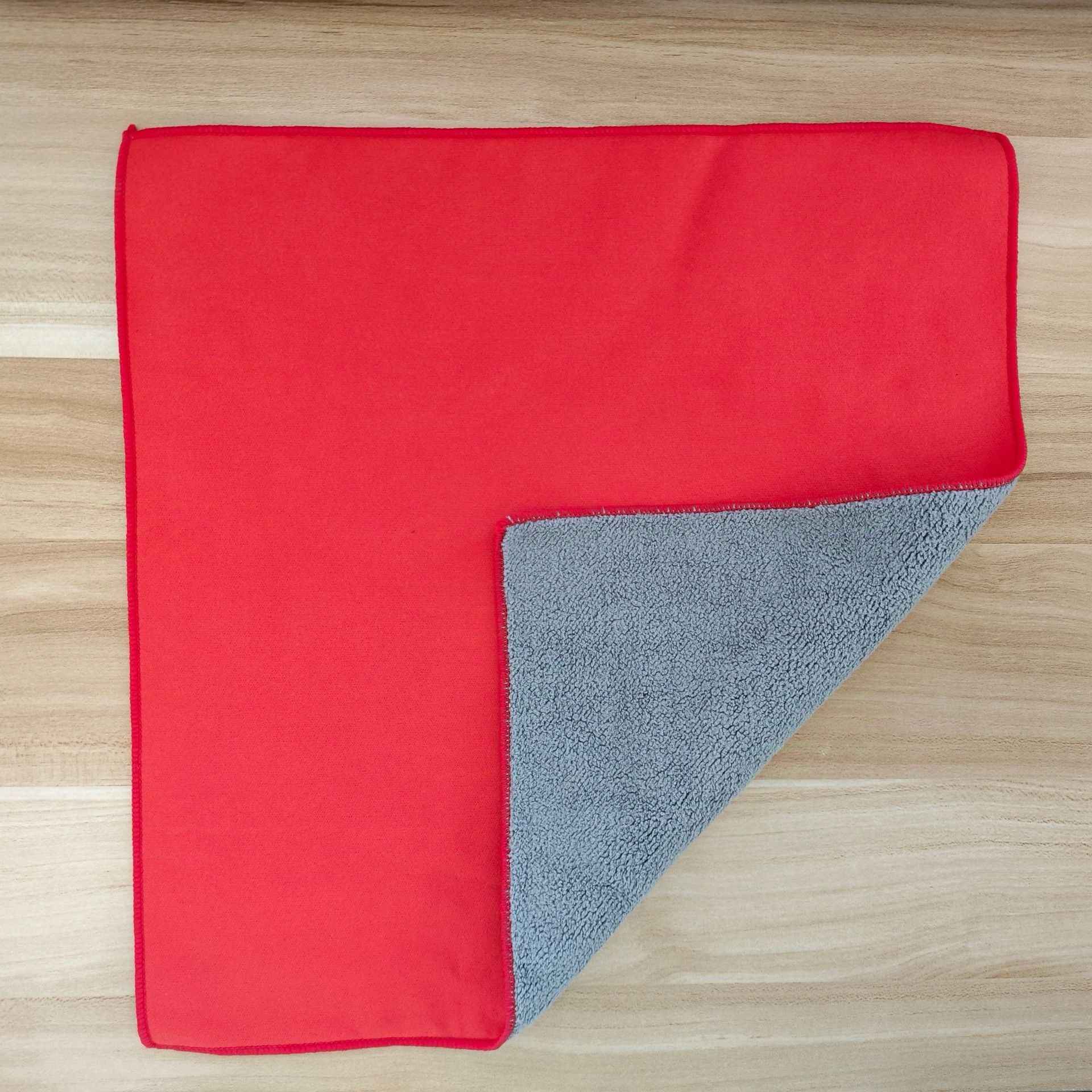 Solid-color Suede Microfiber Car Towel