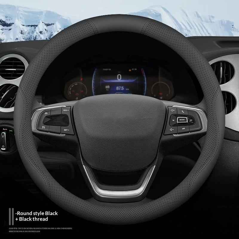 Steering Wheel Cover Leather Wrapped