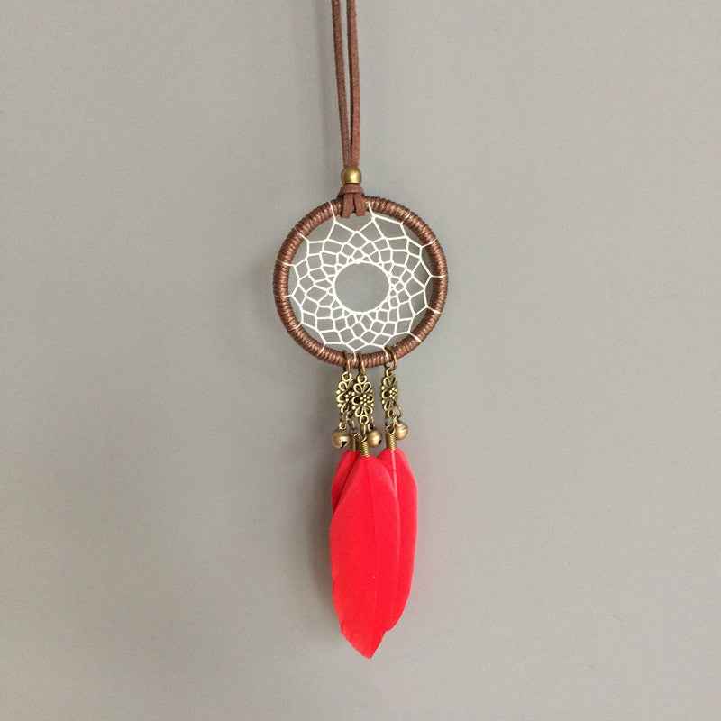 Creative feather car pendant safety car accessories