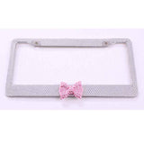 Stainless Steel Explosion Type Diamond License Plate Frame Rhinestone License Plate Frame