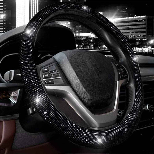 Diamond Steering Wheel Cover Rhinestones Crystals Car Handcraft Steering Wheel Covers