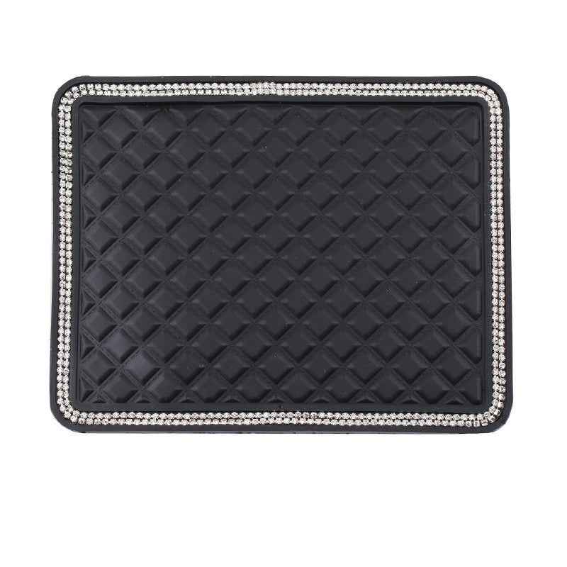 Lingge Car Anti Skid Mat Large Car Feather Creative Diamond Mat