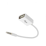 Car MP3 3.5mm Male AUX Audio Socket Jack To USB 2.0 Female Converter Cable Cord Car Interior Accessories Boutique New Hot Sale