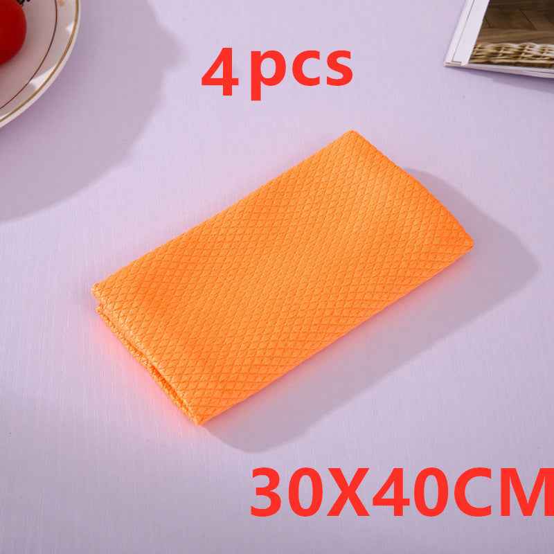 Wipe Glass Car Window Car Towel Dishwashing Table Cleaning Kitchen Fish Scale Towel