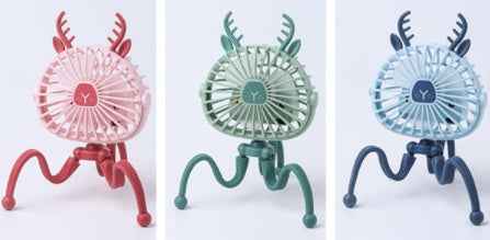 Stroller Fan Personal Portable Desk Handheld Baby Bed Car Seat Fan USB Rechargeable Fan Mini Stroller Accessories
