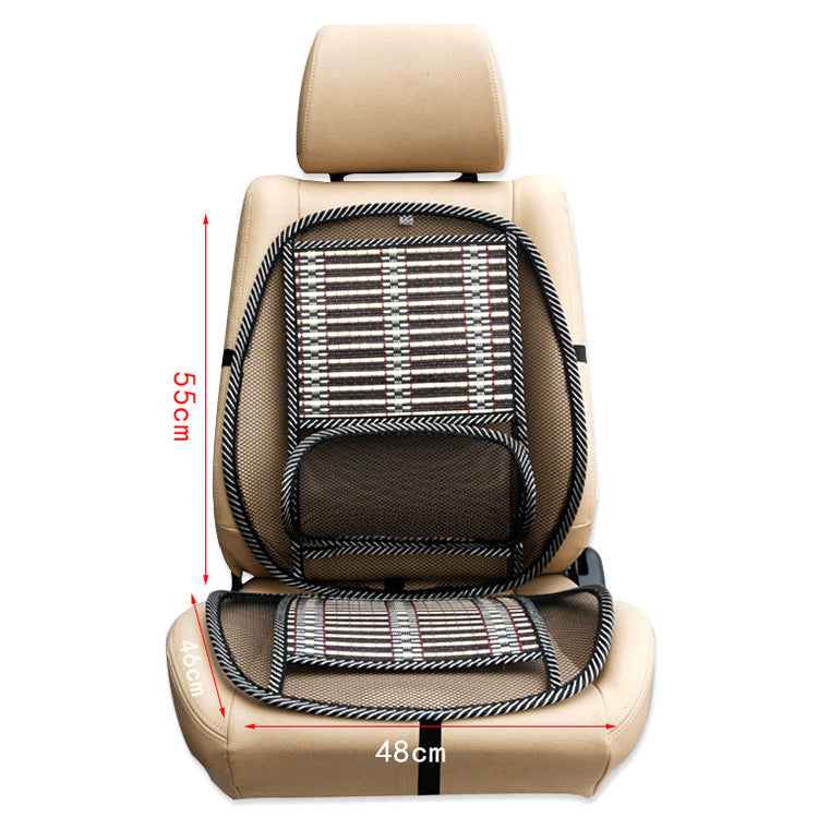 Car Ice Silk Lumbar Cool Cushion Summer Car Massage Cushion Car With General Steel Wire Bamboo Silk Cushion Car Seat