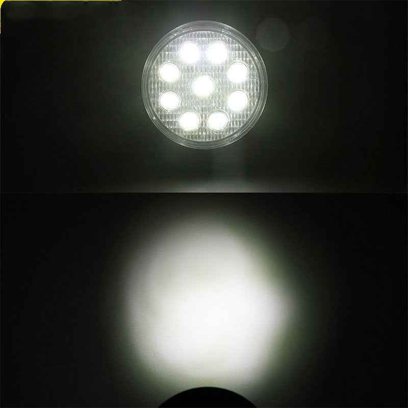 Car LED Work Light Mini Round 9 Lights 27W Auxiliary Light Modified Headlight Engineering Spotlight Headlight