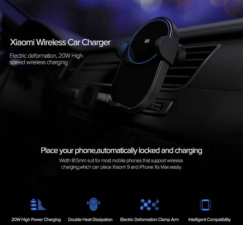 Suitable For Xiaomi Wireless Car Charger 20W Car Charger Power Bank