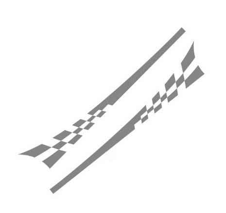 Plaid Side Skirt Car Sticker Whole Car Decal Garland Car Sticker