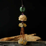 Car Ornaments Inside Car Natural Boxwood Lotus Car Hangings Accessories