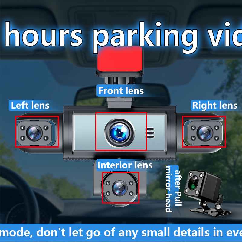 Five Camera Driving Recorder, 1080P High-definition Night Vision, Mobile App For Viewing Videos