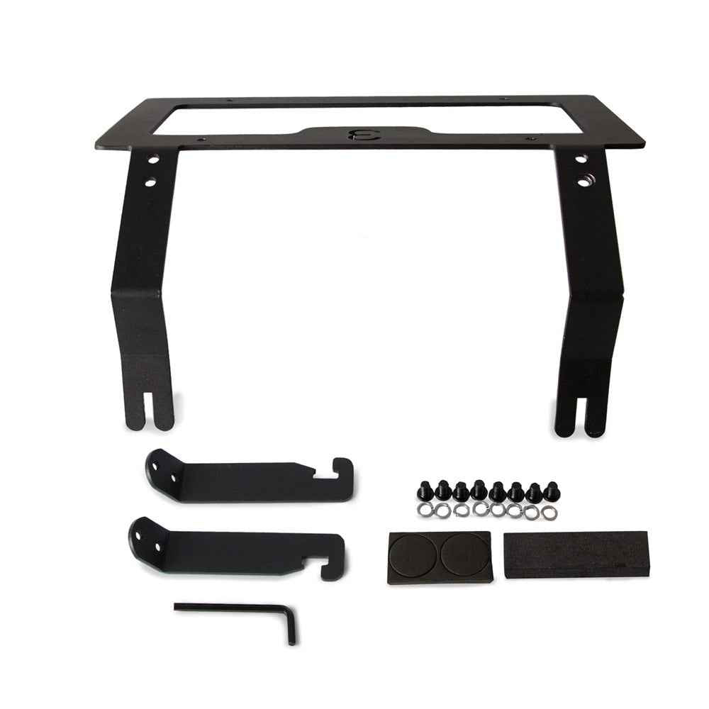 Black aluminum license plate frame
