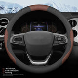 Steering Wheel Cover Leather Wrapped