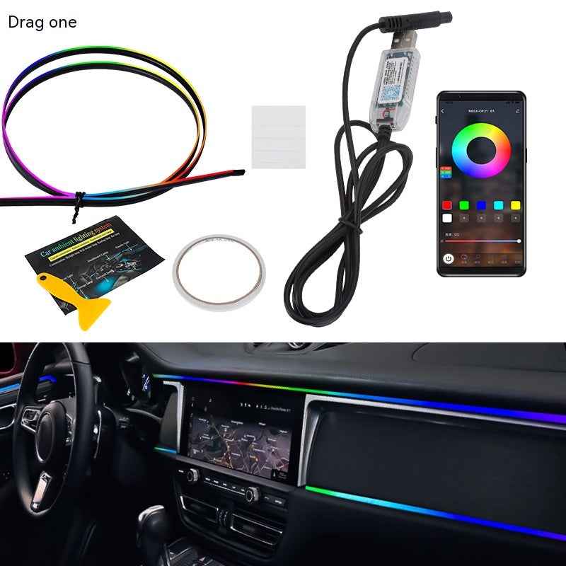 Car Atmosphere LED Light Bar Hidden Modification