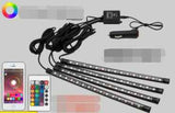 Car sole atmosphere lamp 5VUSB12V car charging atmosphere lamp one for four music sound control interior lights
