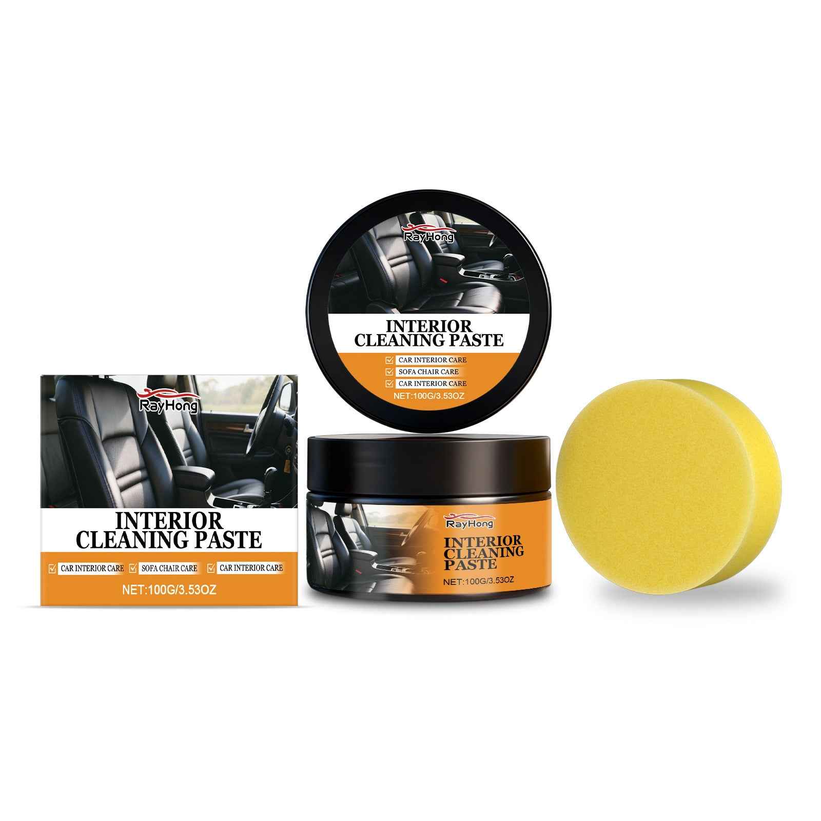 RAYHONG Multi-Purpose Car Leather Cleaner - Seat Interior Polishing, Stain Removal, Cleaning, Refurbishment, And Daily Maintenance