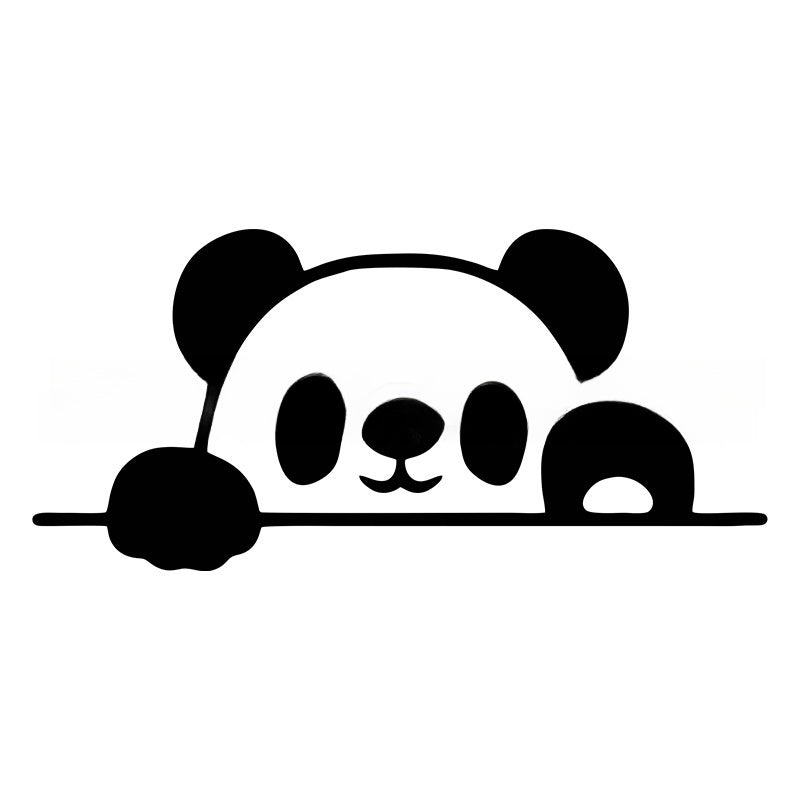Peeking Panda Automobile Sticker Vinyl Creative Decal Cute Panda Car Accessories - Carvogue Shop