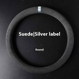 Customized Steering Wheel Cover Car Suede Car Car Steering Wheel Cover Anti-slip Carbon D-type Round Steering Wheel Cover