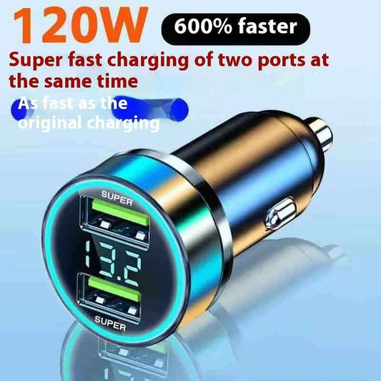 Qc30 Car Charger 66W Super Fast Charge Digital Display Car Charger