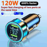 Qc30 Car Charger 66W Super Fast Charge Digital Display Car Charger