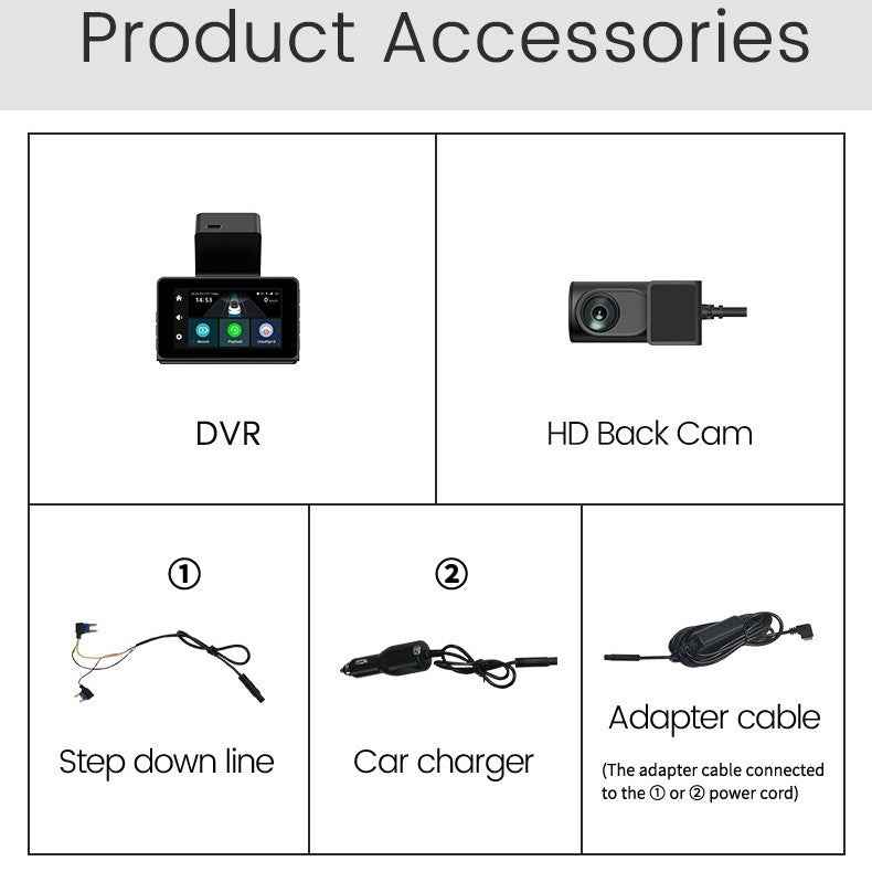 2K HD Wi-Fi Rearview Camera Car HD Dash Cam