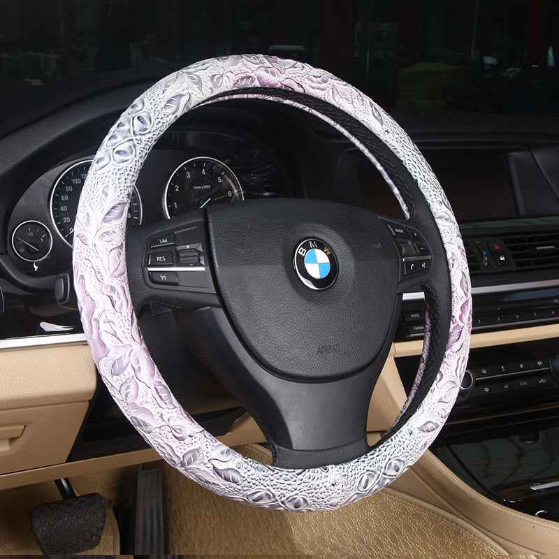 Jacquard Fabric Steering Wheel Cover