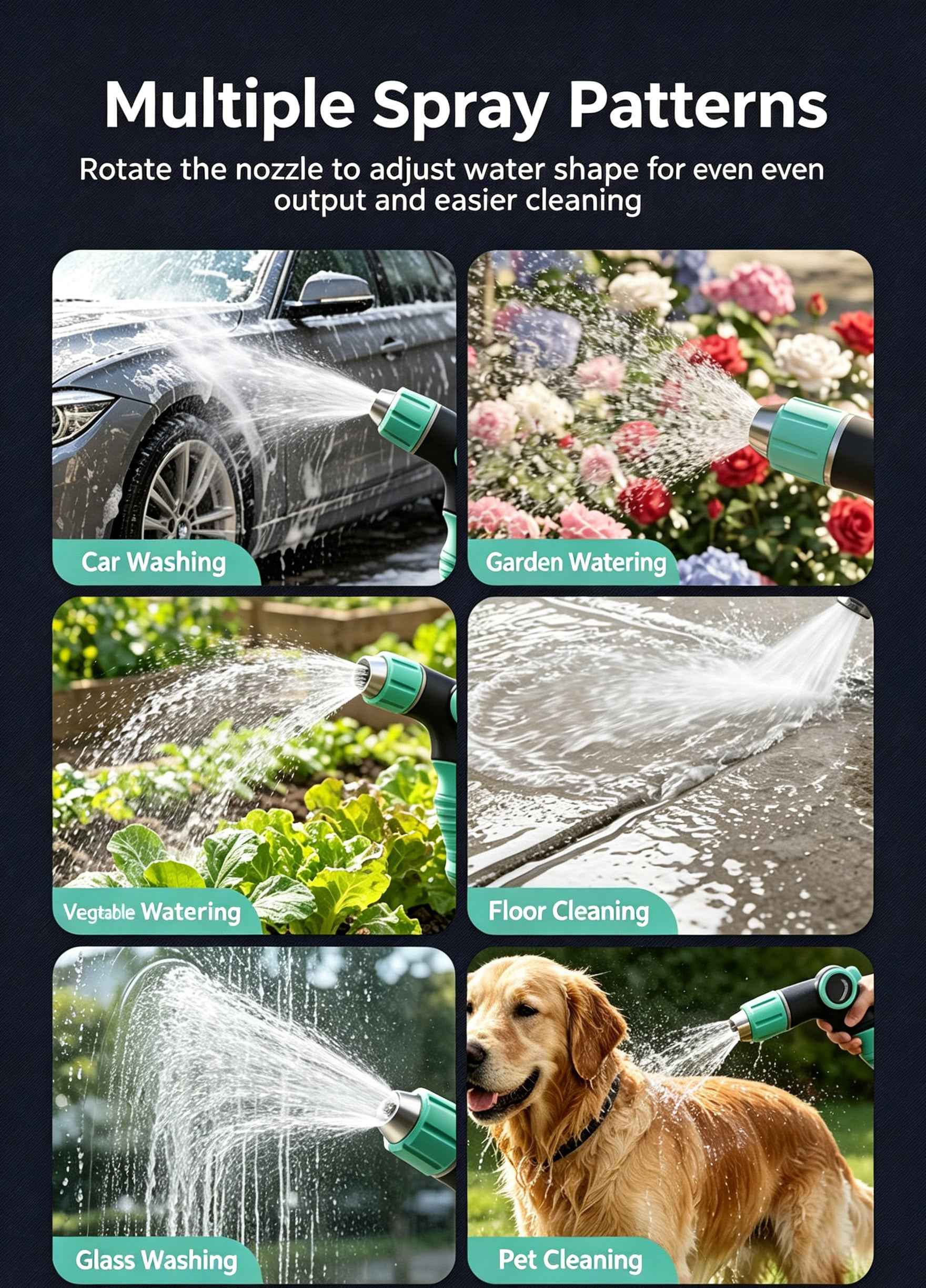 High Pressure Car Wash Nozzle, Household Soft Flush Water Hose Booster Tap, Powerful Spray Gun For Tap Water Floor Cleaning