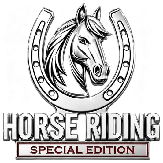 Horse-riding Themed Metal Car Decal