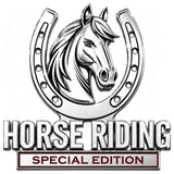 Horse-riding Themed Metal Car Decal