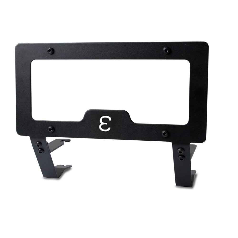 Black aluminum license plate frame
