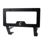 Black aluminum license plate frame