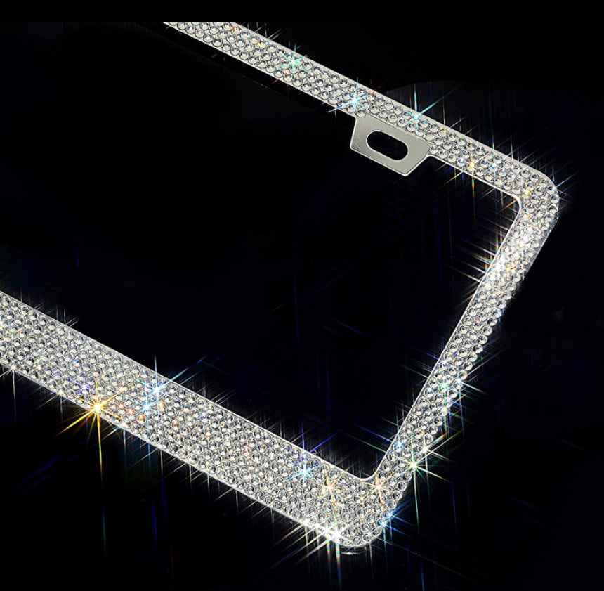 Bling Crystal License Plate Frame