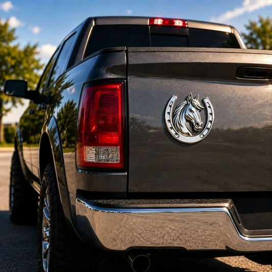Horse-riding Themed Metal Car Decal