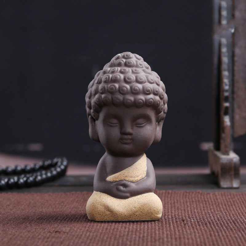 Little Monk Car Car Accessories Flower Pet Bonsai Accessories Fish Tank Landscaping