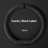 Customized Steering Wheel Cover Car Suede Car Car Steering Wheel Cover Anti-slip Carbon D-type Round Steering Wheel Cover