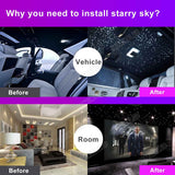 Voice Control Turntable Car Interior Starry Sky Ceiling LED Atmosphere Light