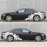Car Stickers Matte Black Triangles Car Side Sticker Camouflage Car-styling Vinyl Decal Decor for Car Decoration