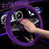 Car crystal steering wheel cover