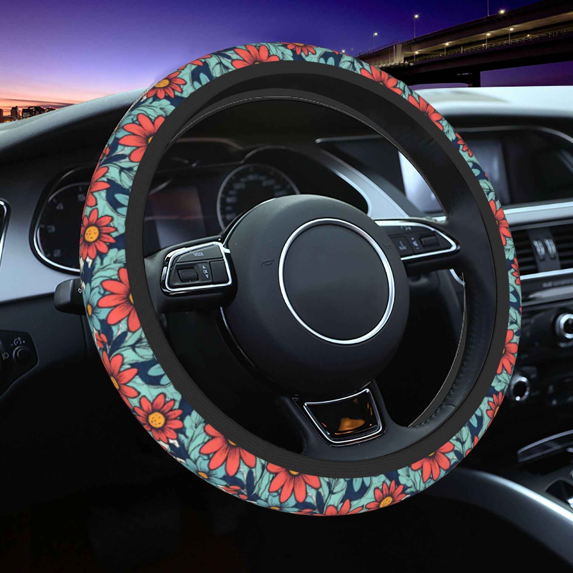 Printed Car Steering Wheel Cover