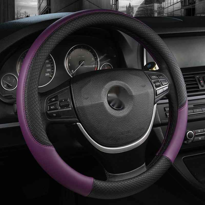 Car Steering Wheel Cover Leather Summer Four Seasons Steering Wheel Cover Breathable Thousand Models