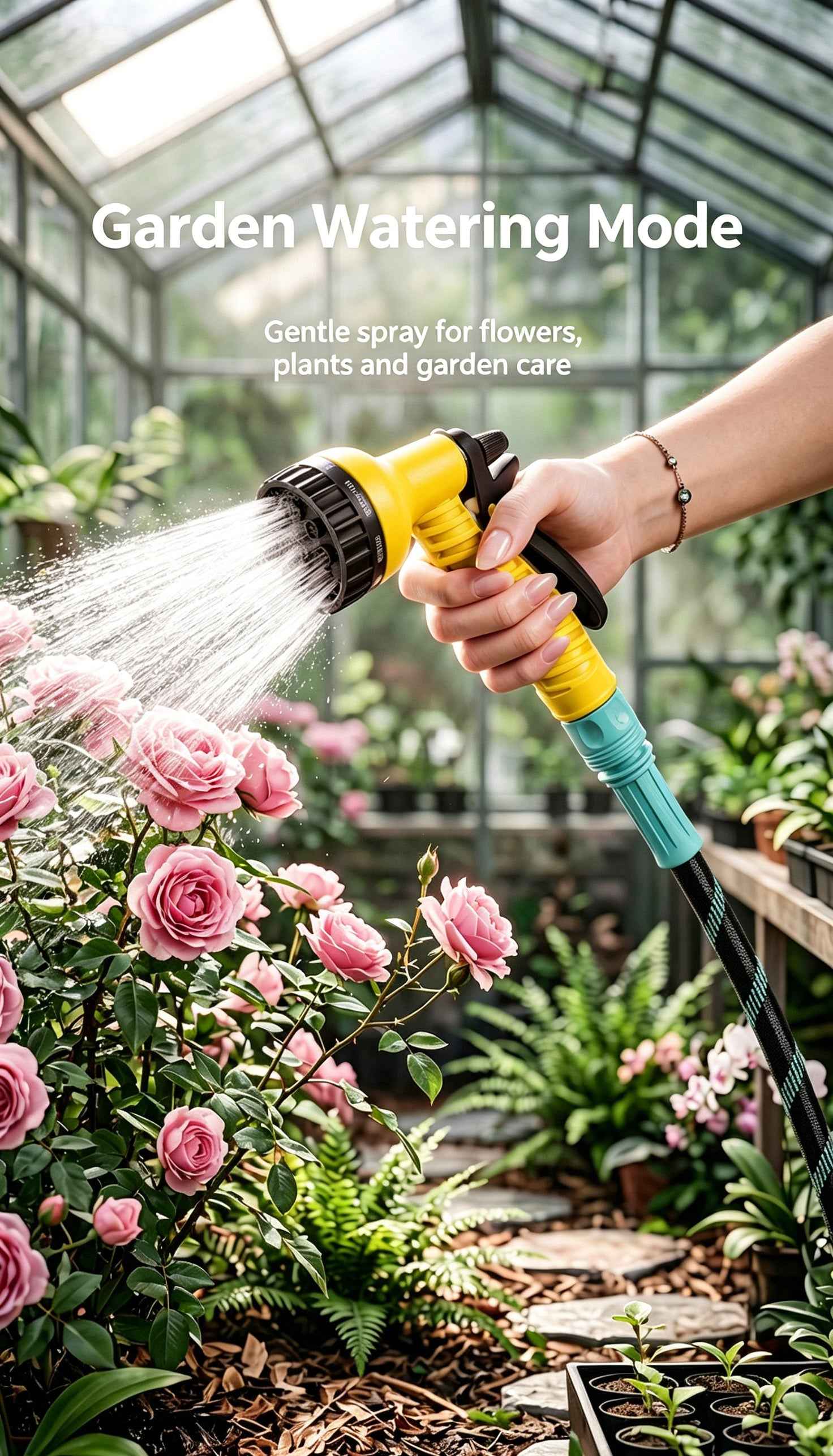 High Pressure Car Wash Nozzle, Household Soft Flush Water Hose Booster Tap, Powerful Spray Gun For Tap Water Floor Cleaning