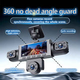 Five Camera Driving Recorder, 1080P High-definition Night Vision, Mobile App For Viewing Videos