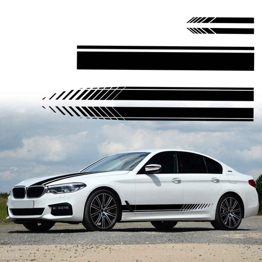 Car Body Beltline Stickers Side Skirt Striped Machine Cover Rearview Mirror