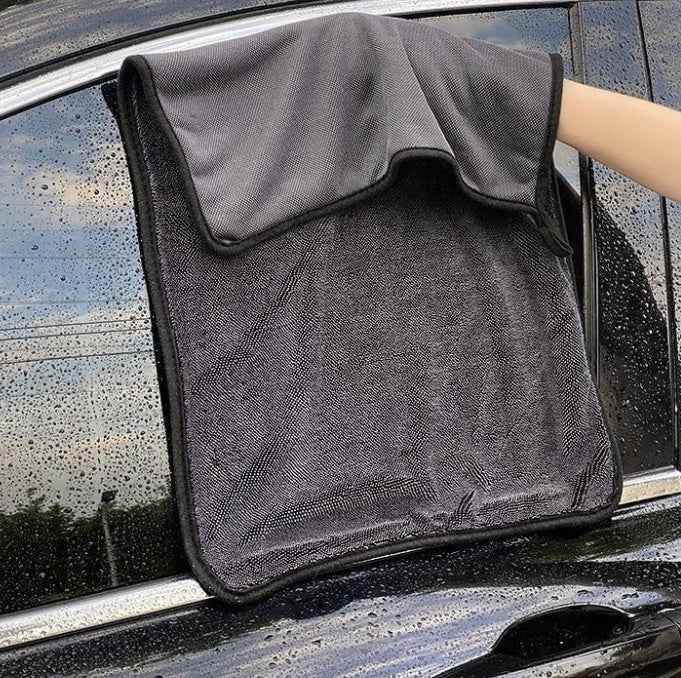 2pc  Super Absorbent Thickened Microfiber Car Wash Drying Towel Lint Free Streak Free Auto Cleaning Cloth 500g