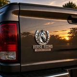 Horse-riding Themed Metal Car Decal