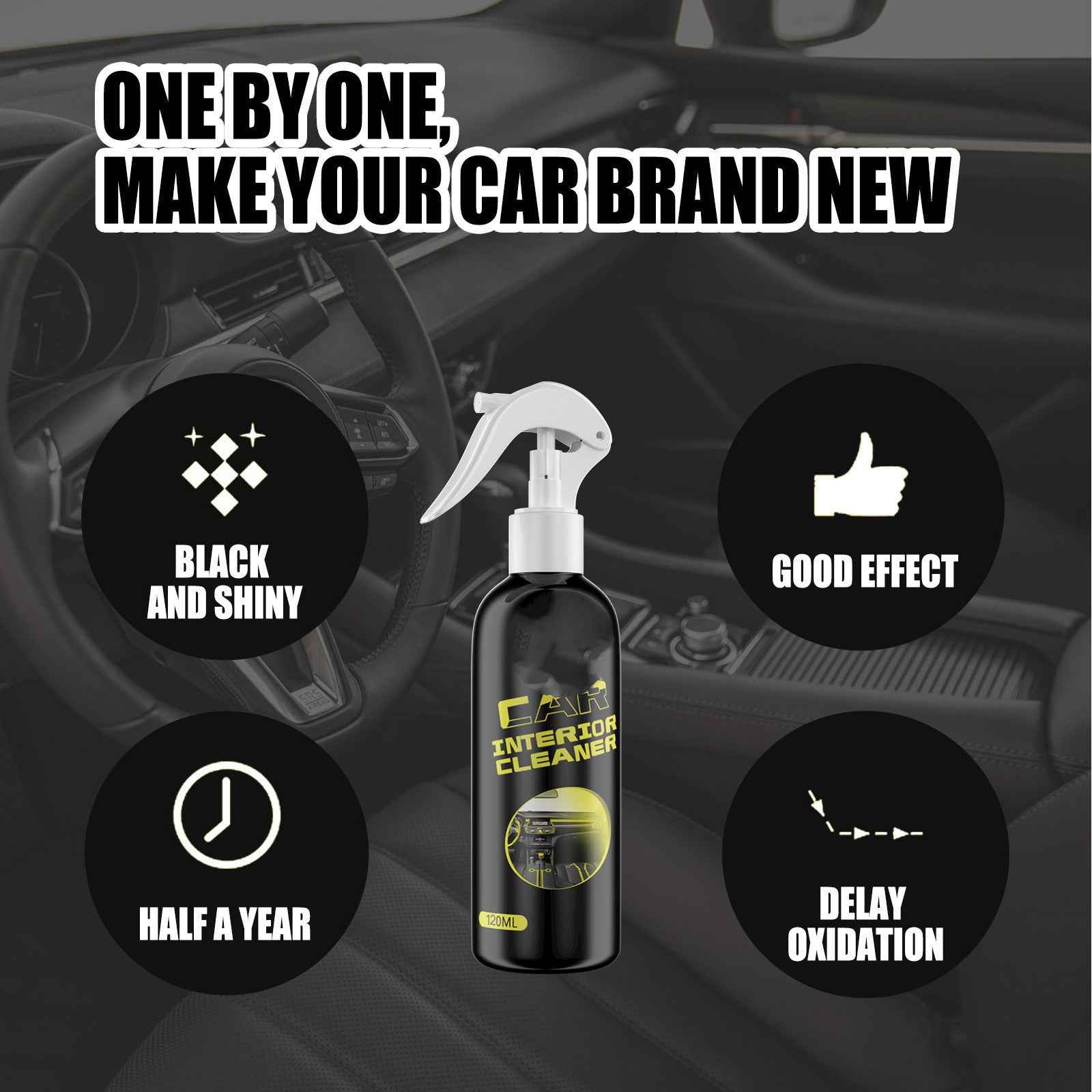 Car Interior Renovation Cleaner Car Leather Plastic Dashboard Cleaning Decontamination Maintenance Agent