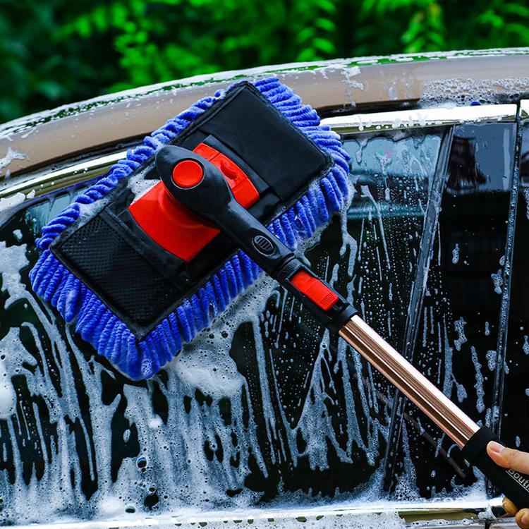 Soft-bristle Long-handle Telescopic Chenille Car Wash Mop