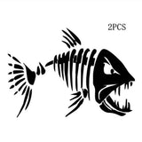 Piranha Crazy Fish Decal Car Window Decoration Motorcycle Sticker
